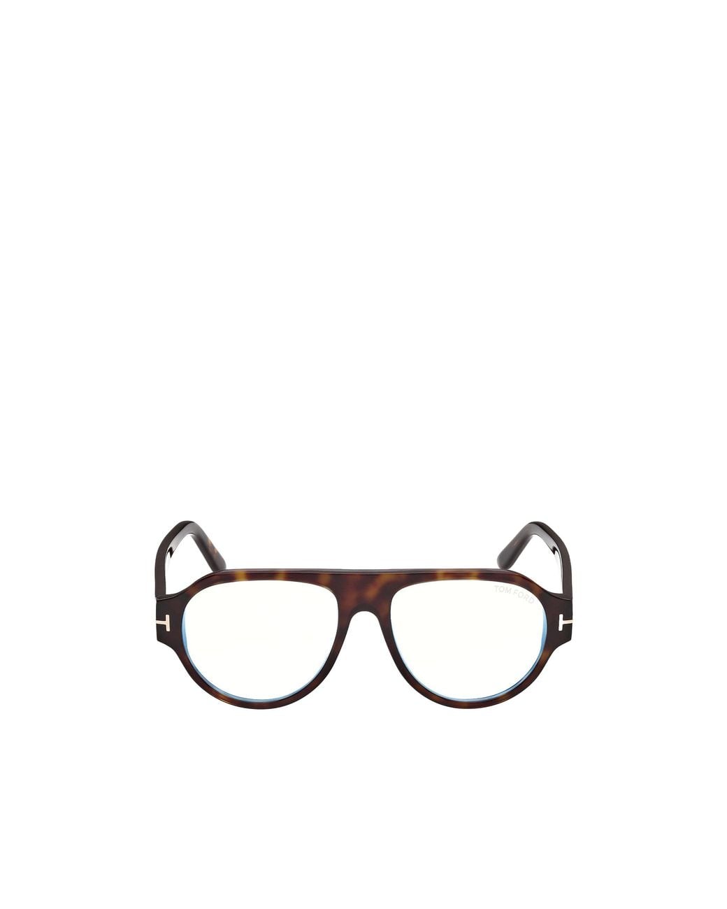 Tom Ford White Eyewear Pilot Frame Glasses for men