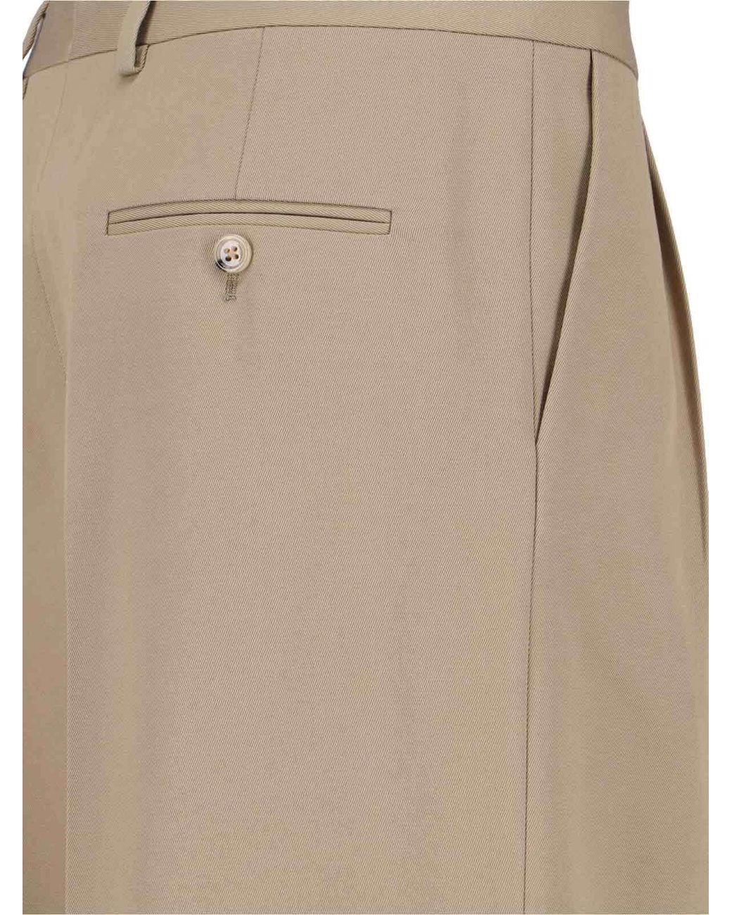 Céline Natural Pleated Trousers
