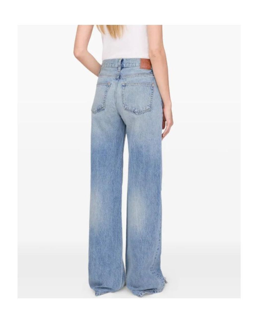 Anine Bing Blue Hugh Distressed Jeans
