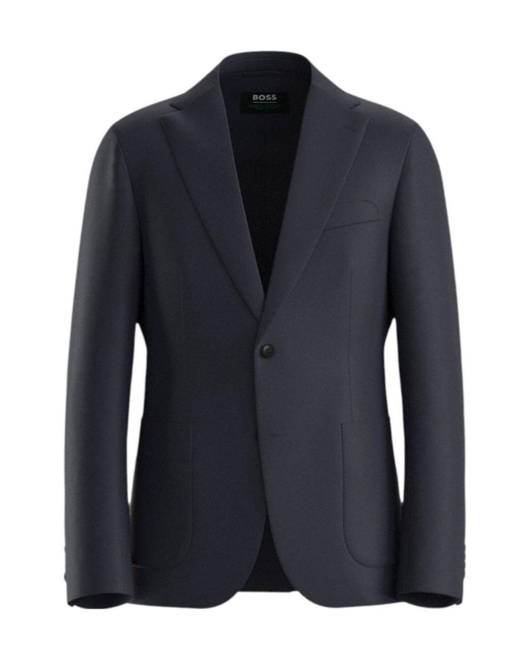 Boss Blue Long-Sleeved Suit Jacket for men