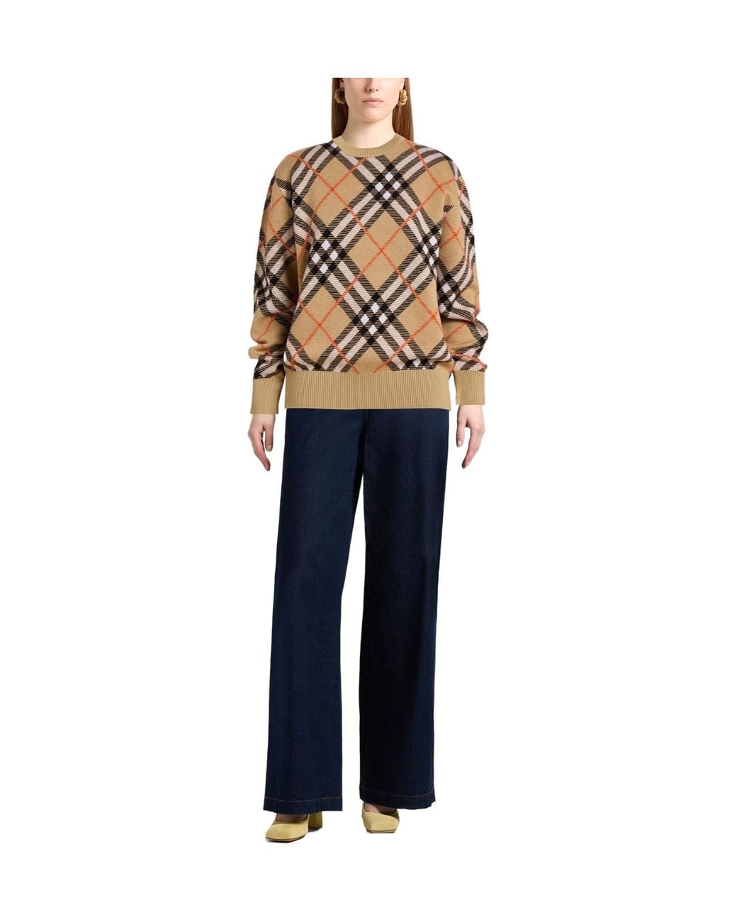 Burberry Brown Classic Printed Knit Sweater