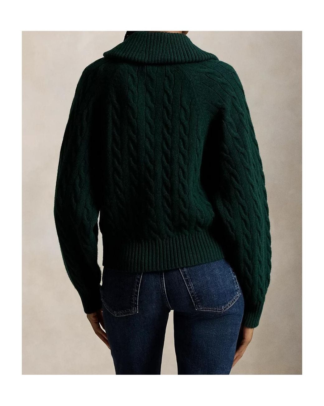 Polo Ralph Lauren Green Cable Knit Button Cardigan