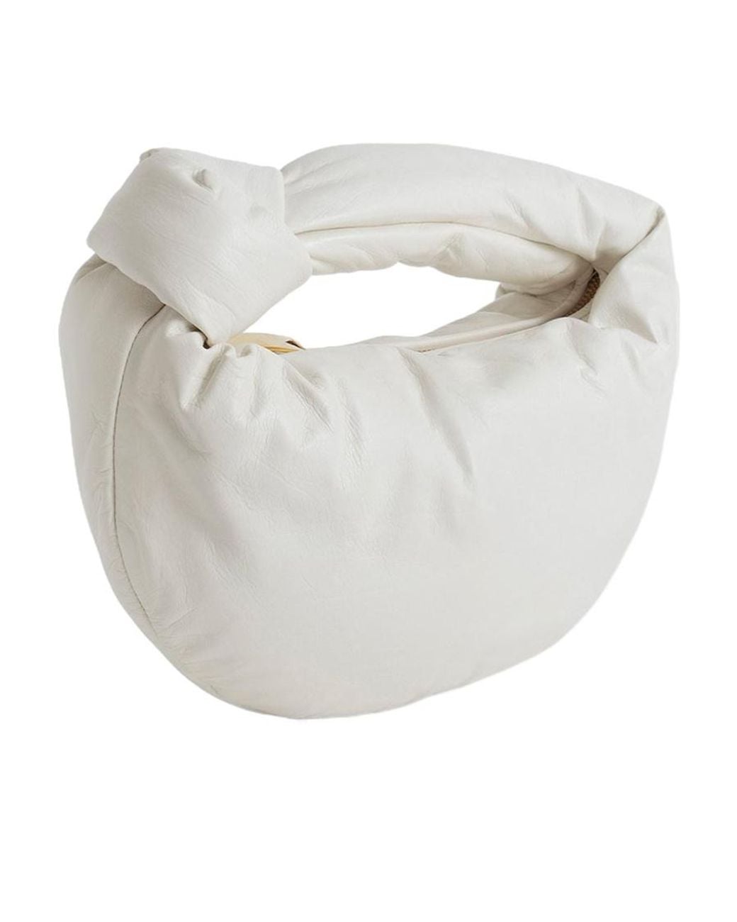 Bottega Veneta White Knotted Mini Jodie Bag