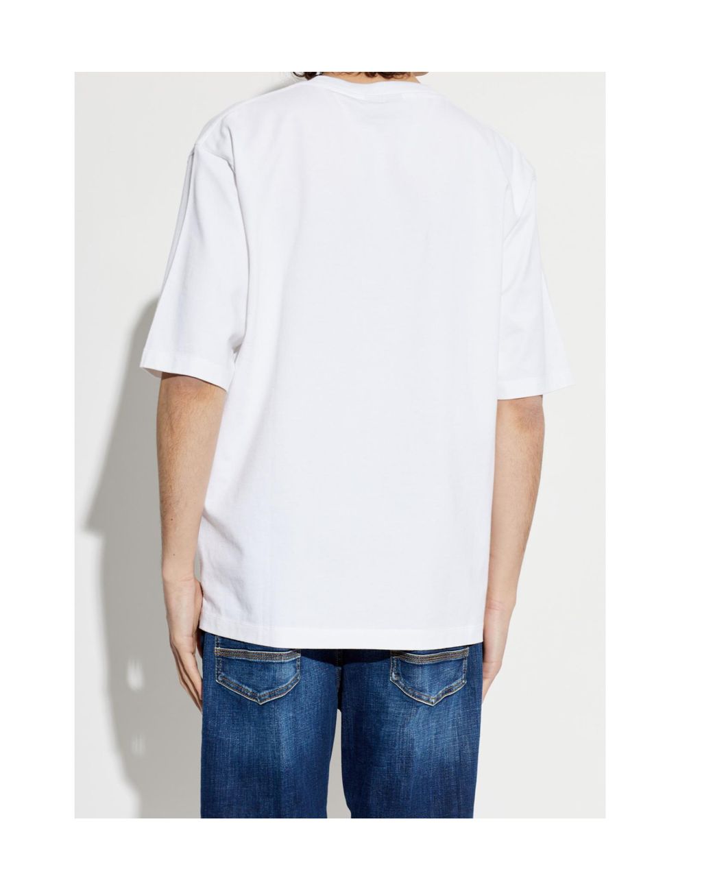 DSquared² White D2 Monogram Loose Fit T-Shirt for men