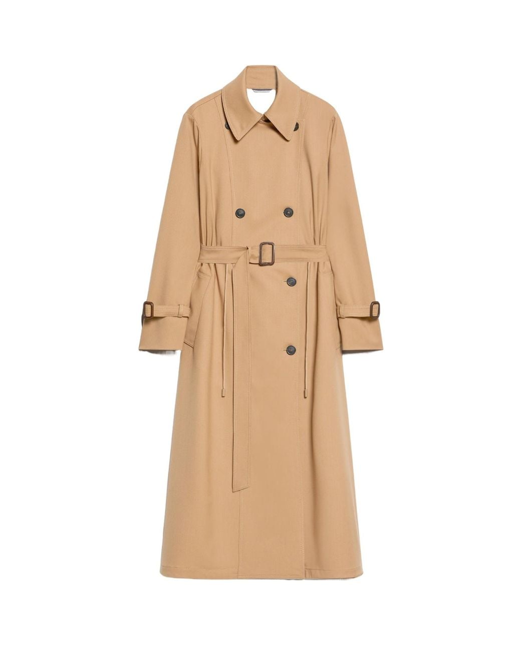 Weekend by Maxmara Natural Double-Breasted Belted Coat