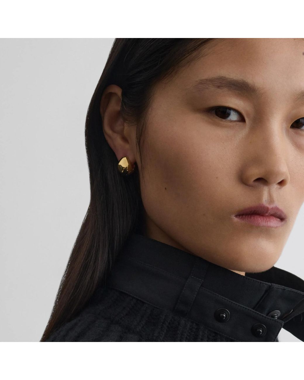 Phoebe Philo Metallic Pebble Earrings