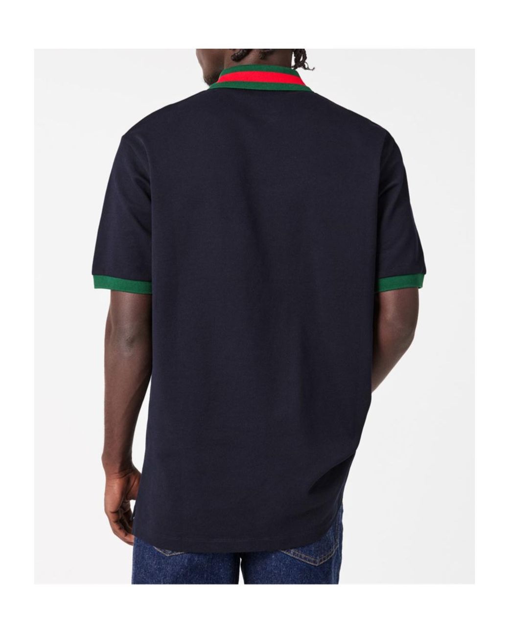 Gucci Blue Short-Sleeved Polo Shirt for men