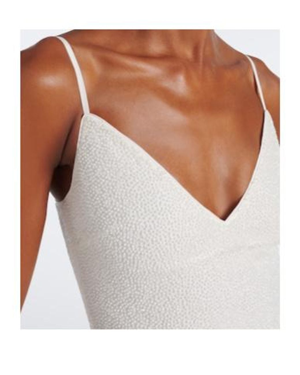 Roland Mouret White Beaded Embellished Gown