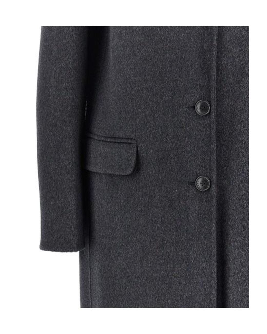 Isabel Marant Black Single-Breasted Long Coat
