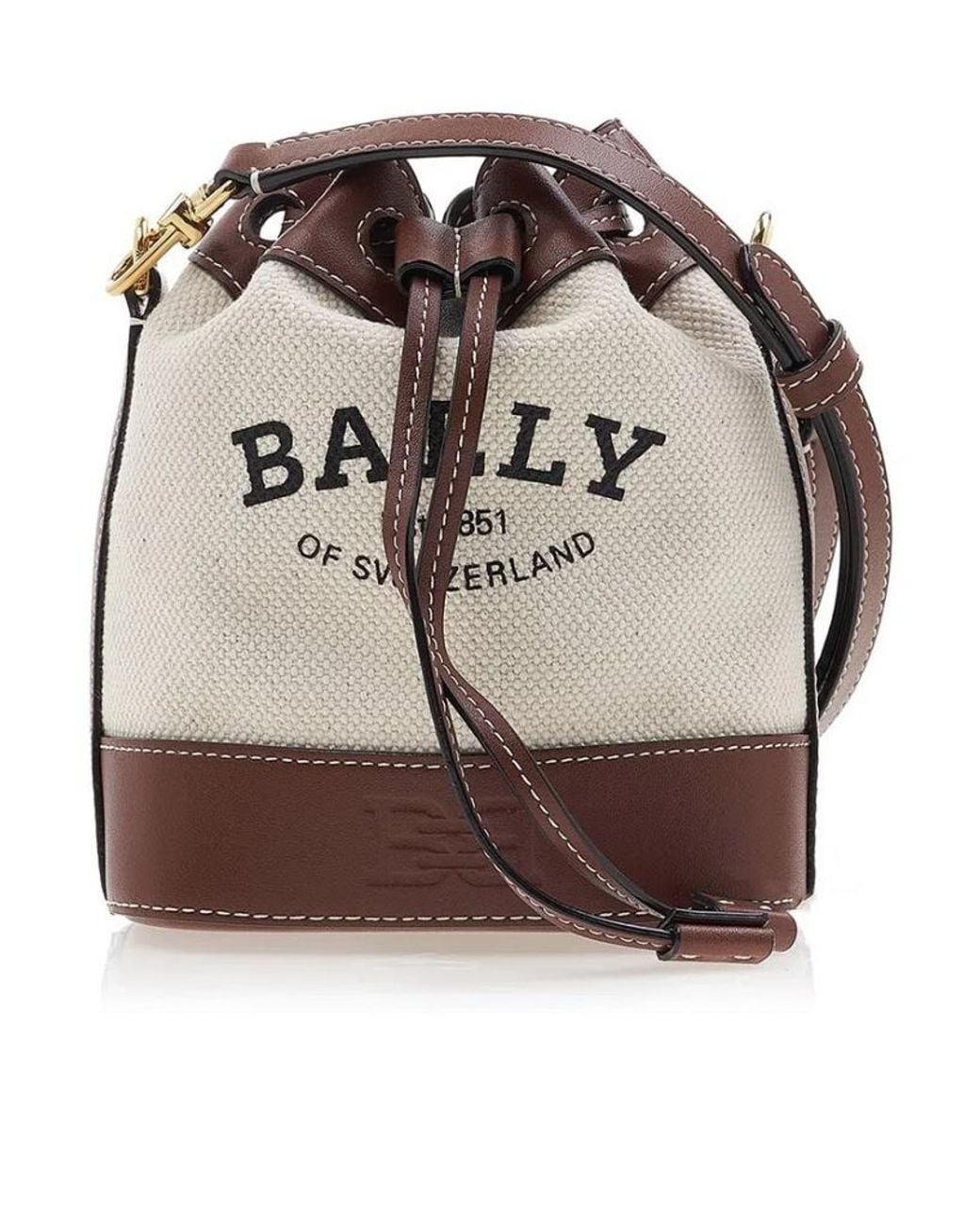 Bally Brown Logo Shoulder Bag