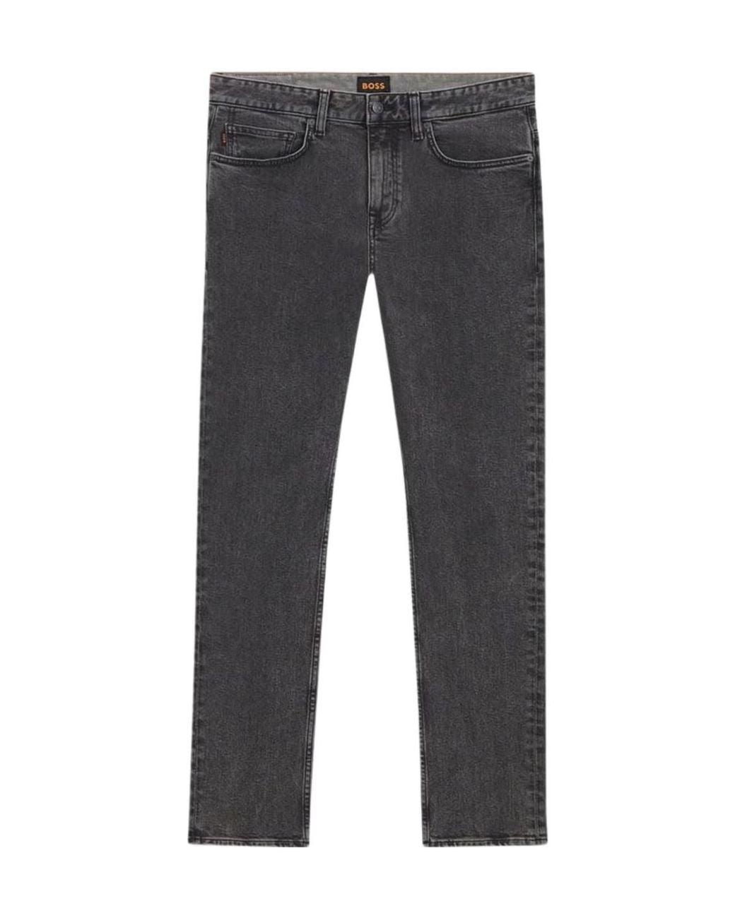 Boss Gray Boss Delaware Slim-Fit Jeans for men