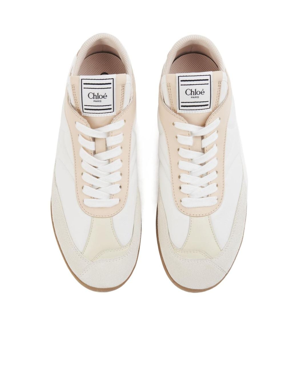 Chloé White Chloé Logo Detailed Lace-Up Sneakers