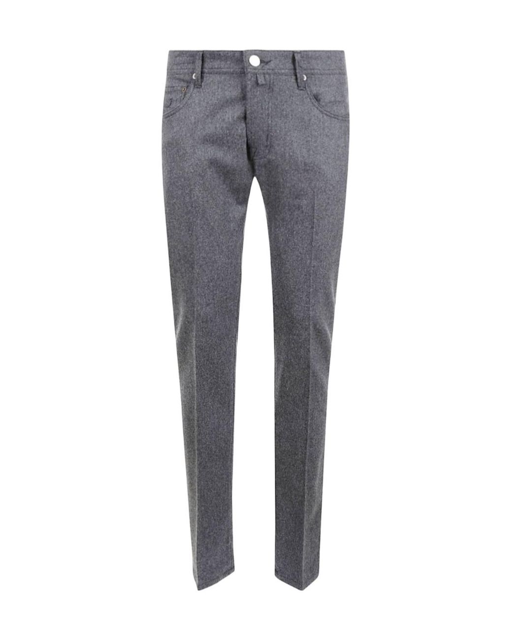 Jacob Cohen Gray Pressed Crease Trousers for men