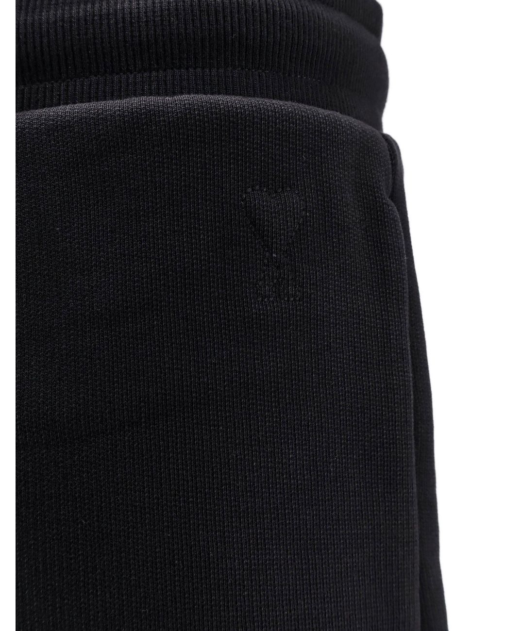 AMI Black Ami De Coeur Drawstring Shorts for men