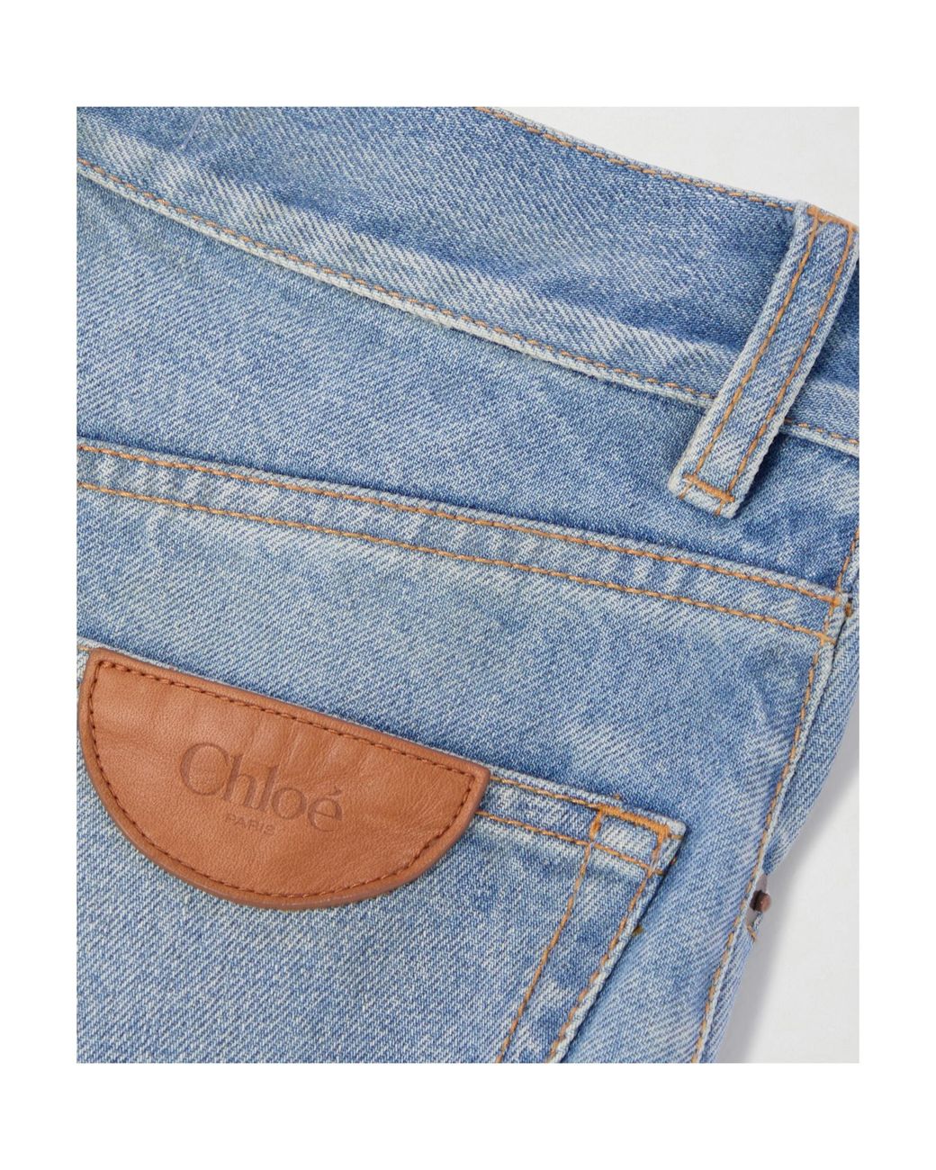 Chloé Blue Chloé High Waisted Wide-Leg Jeans