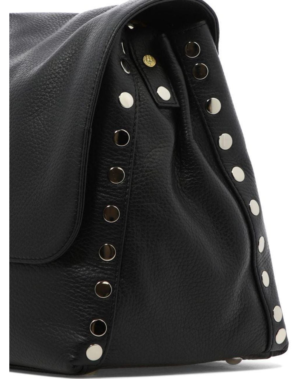 Zanellato Black Postina Twist-Lock Medium Tote Bag