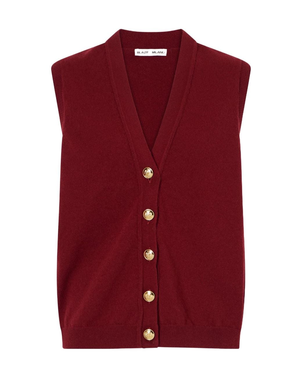 Blazé Milano Red Vest With Buttons