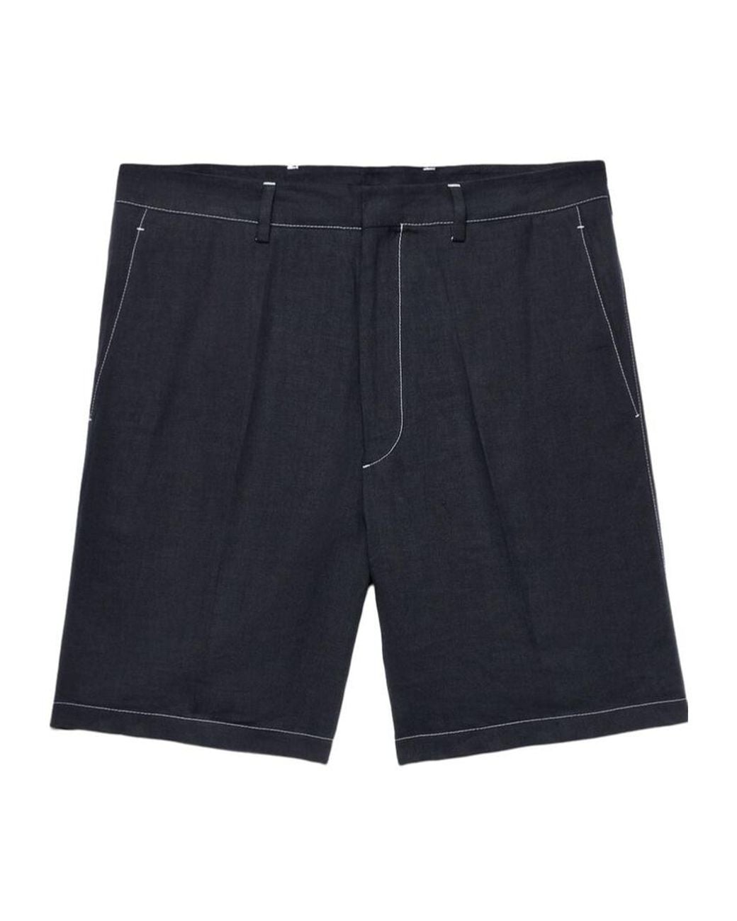 Prada Blue Logo-Patch Bermuda Shorts for men