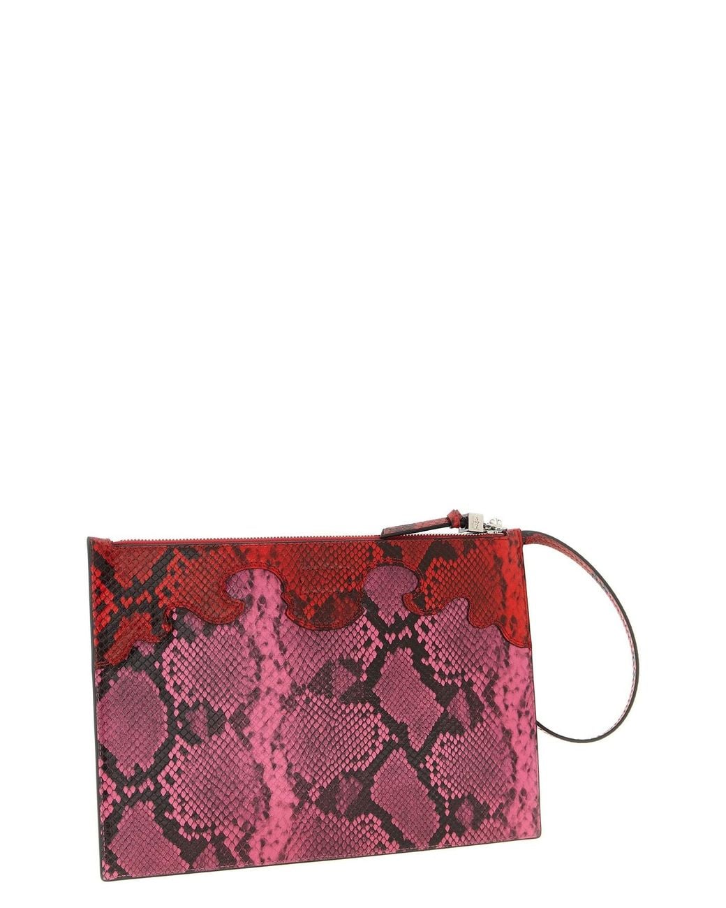 Ganni Red Fairy Zip Wristlet Bag