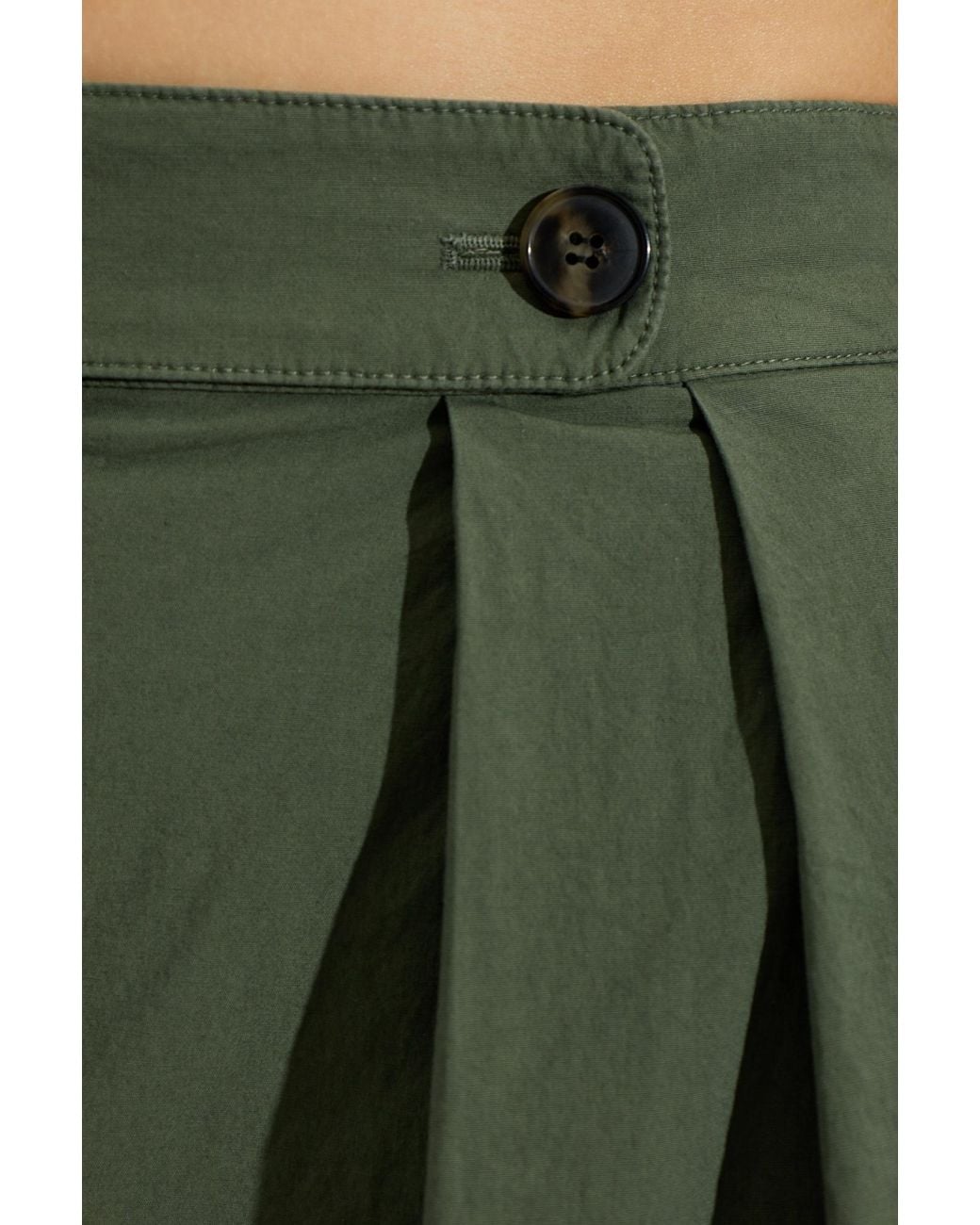 Dries Van Noten Green Wide-Leg Casual Trousers