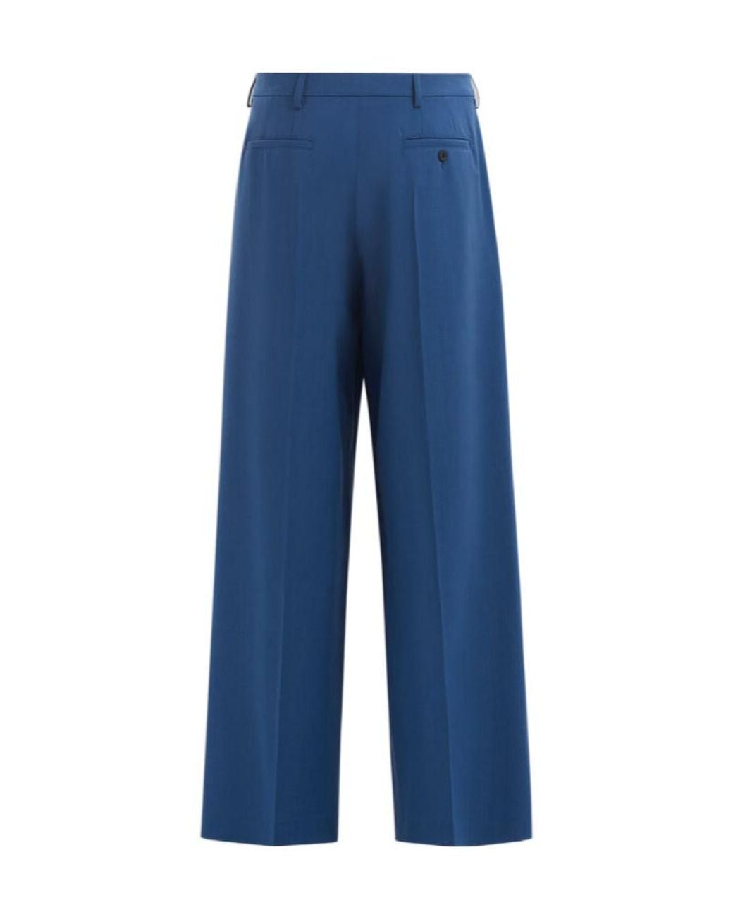Marni Blue Wool-Mohair Trousers With Pleats for men