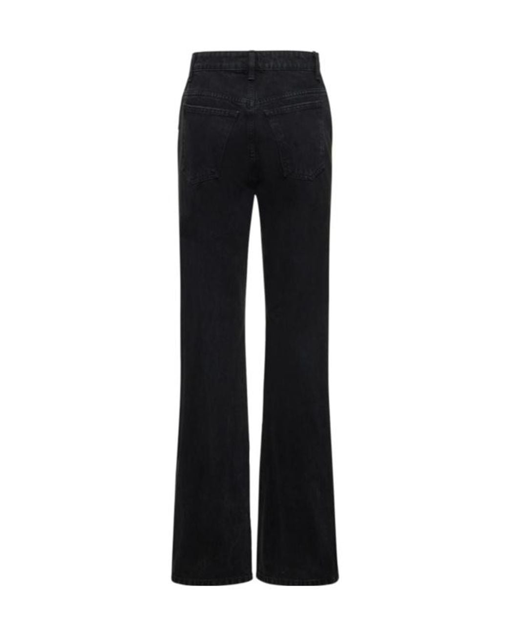Khaite Black High-Waist Flare Jeans