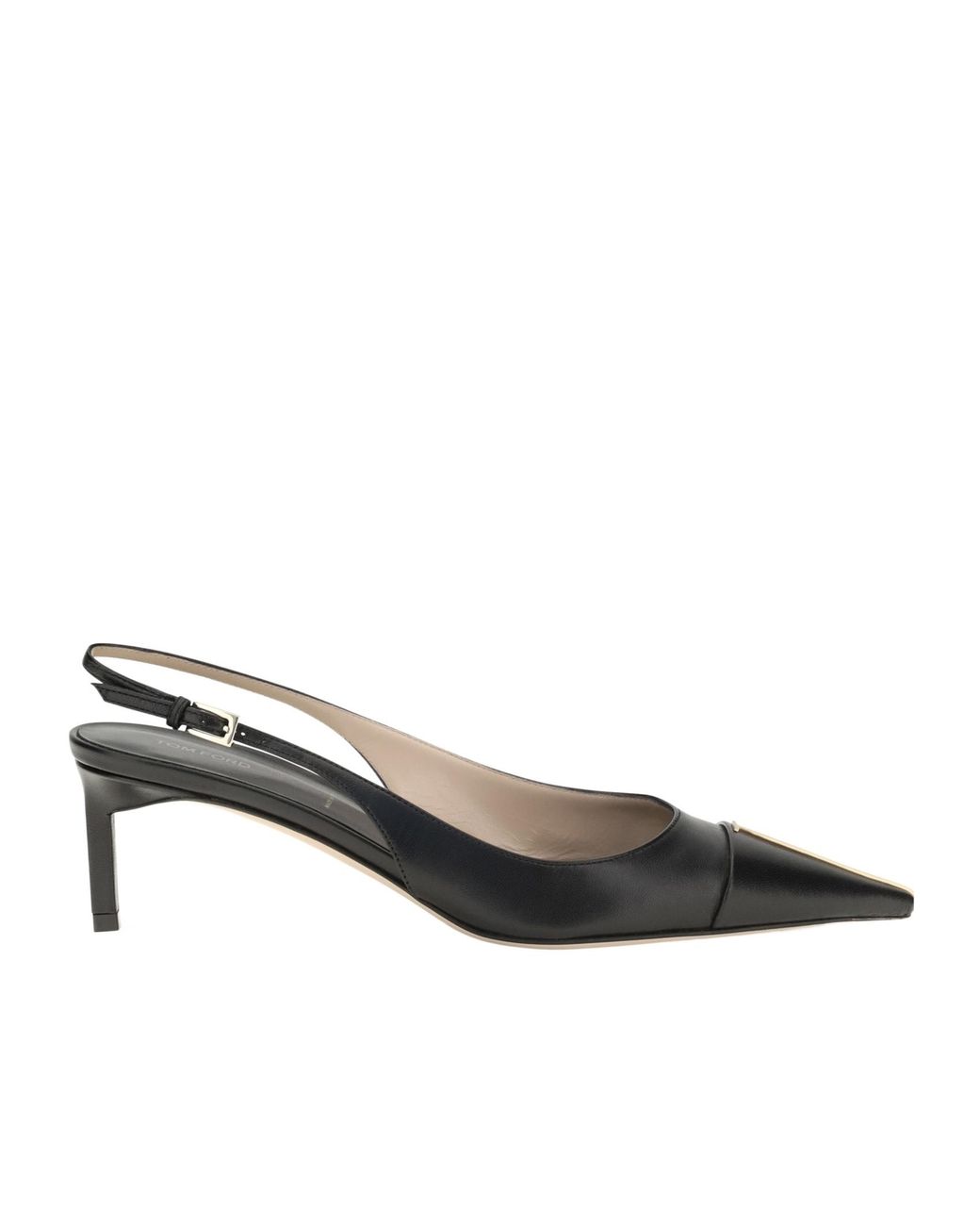 Tom Ford Brown Kitten Heel Slingback Pumps