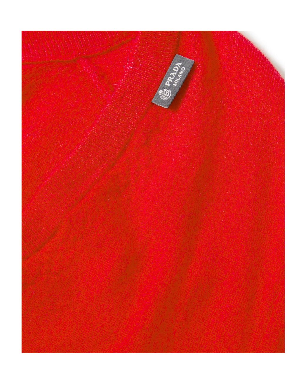 Prada Red V-Neck Jumper