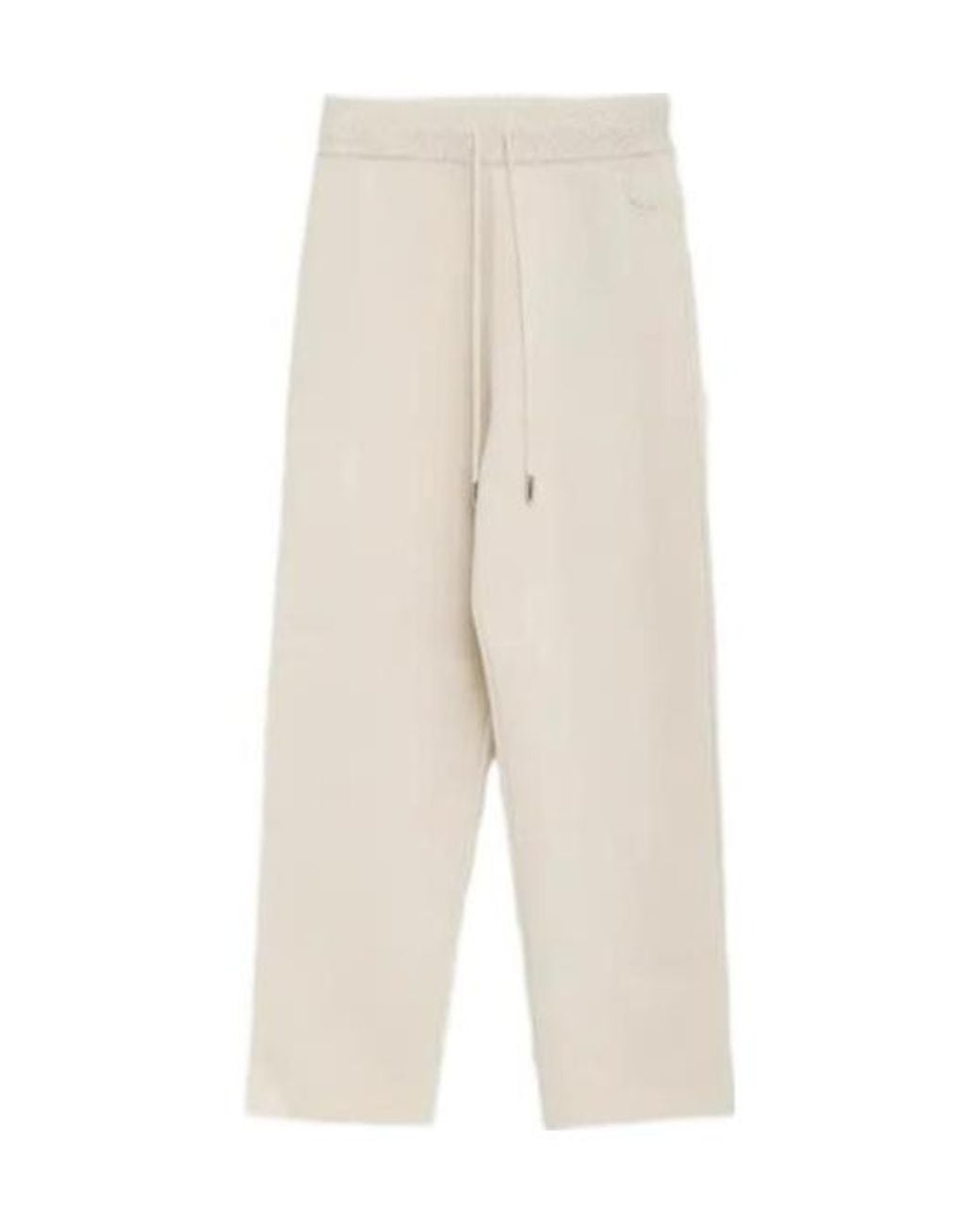 Moncler White Drawstring Trousers