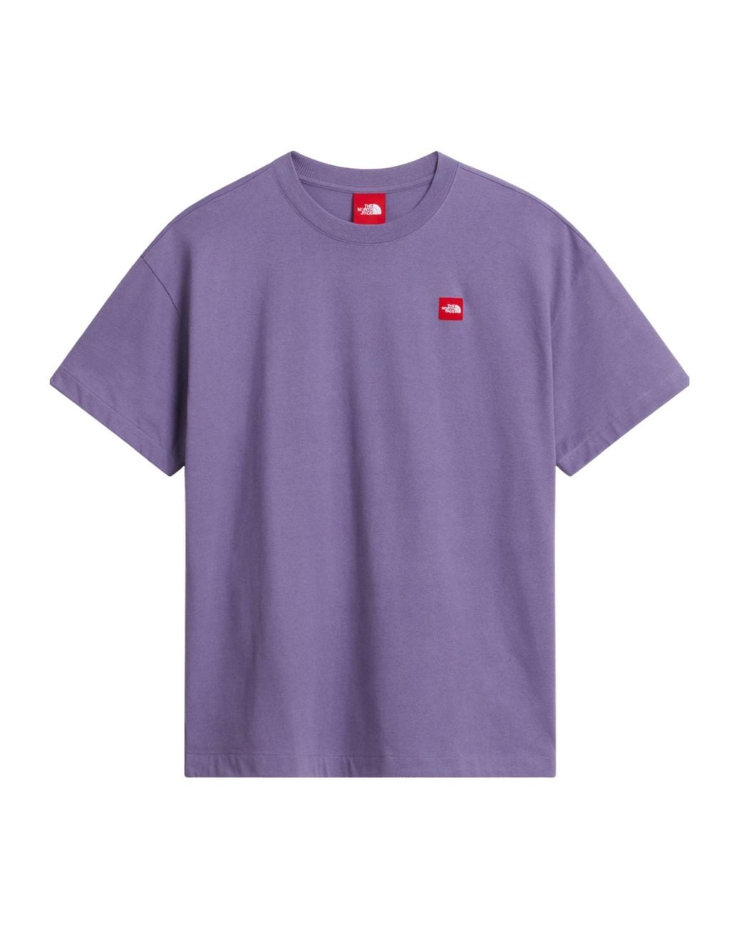 The North Face Purple Light Square Patch Crew Neck Short Sleeve Tee for men