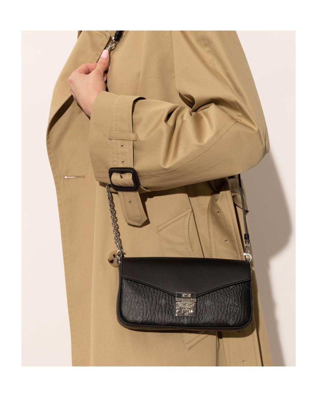 MCM Black Tracy Crossbody Bag
