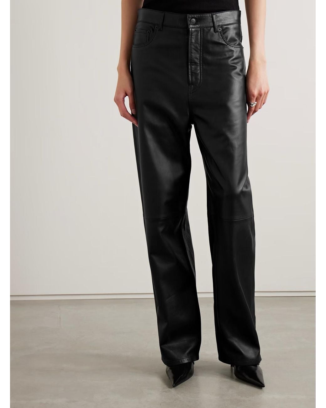 Wardrobe NYC Black Wide-Leg Casual Pants