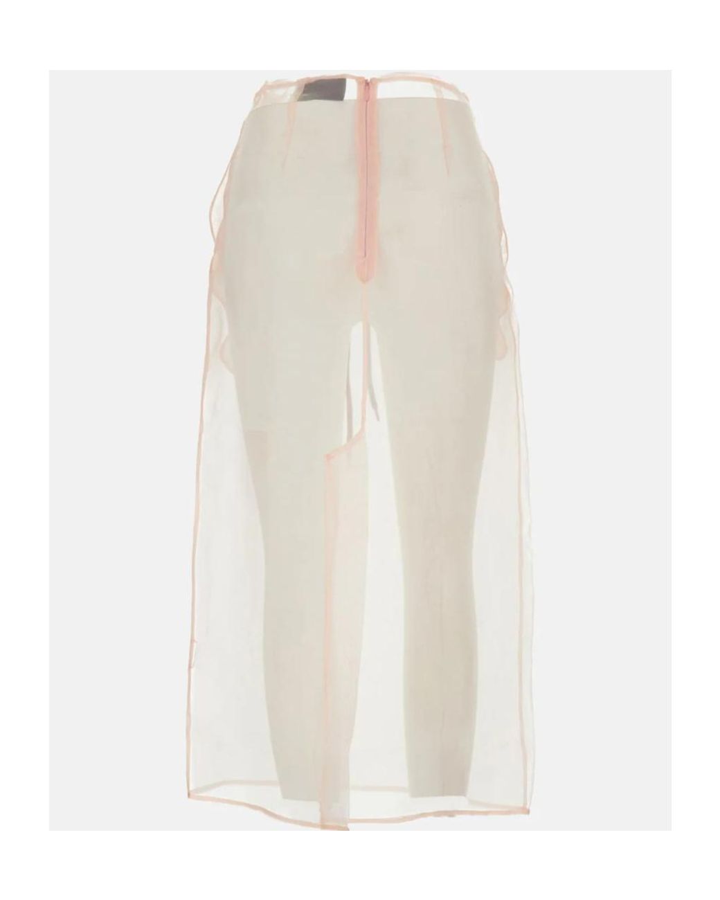 Simone Rocha White Transparent Midi Skirt