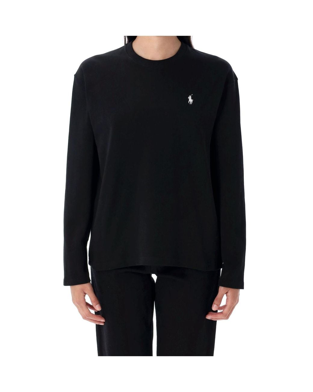 Polo Ralph Lauren Black Logo Embroidered Crewneck T-Shirt