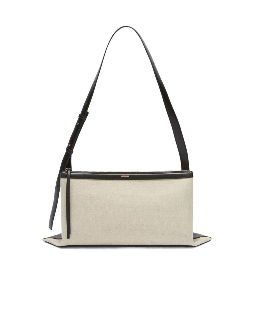 Jil Sander Metallic Logo Detailed Large Shoulder Bag