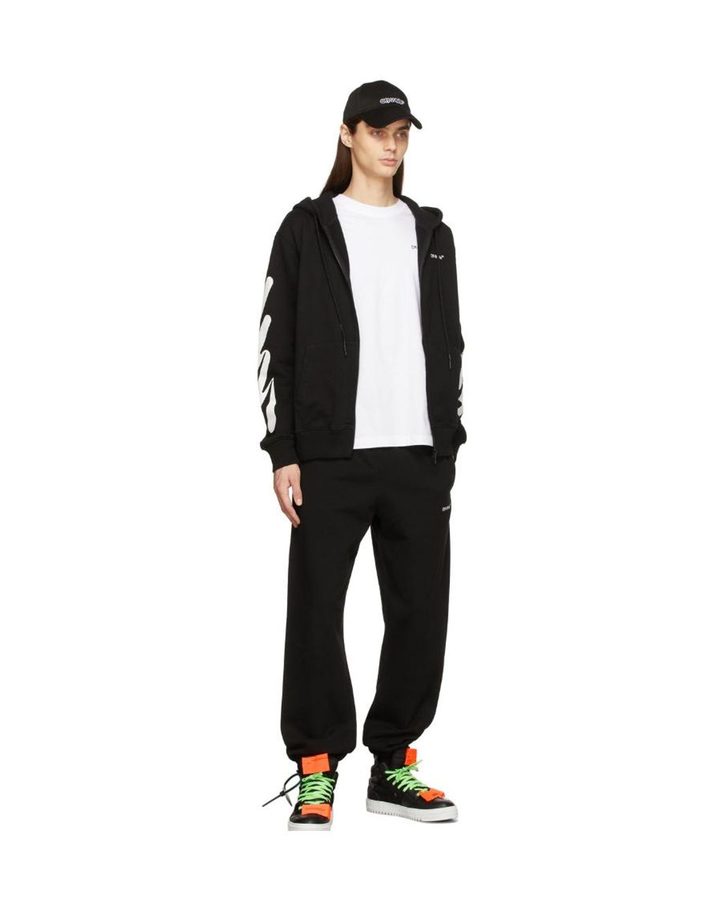 Off-White c/o Virgil Abloh White Logo Detailed Crewneck T-Shirt for men