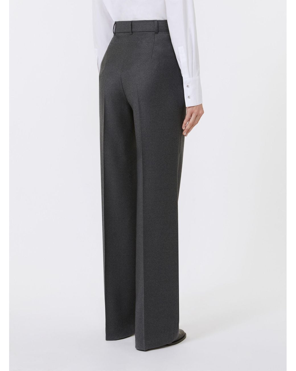 Max Mara Gray Studio Lambro Regular Fit Tailored Trousers