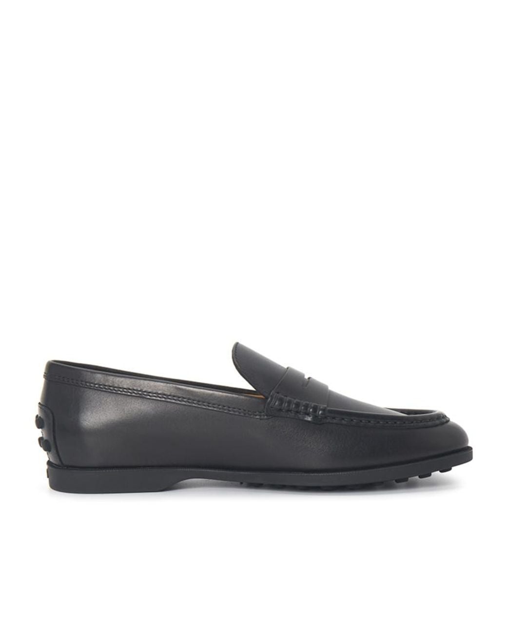 Tod's Black Penny Leather Loafers