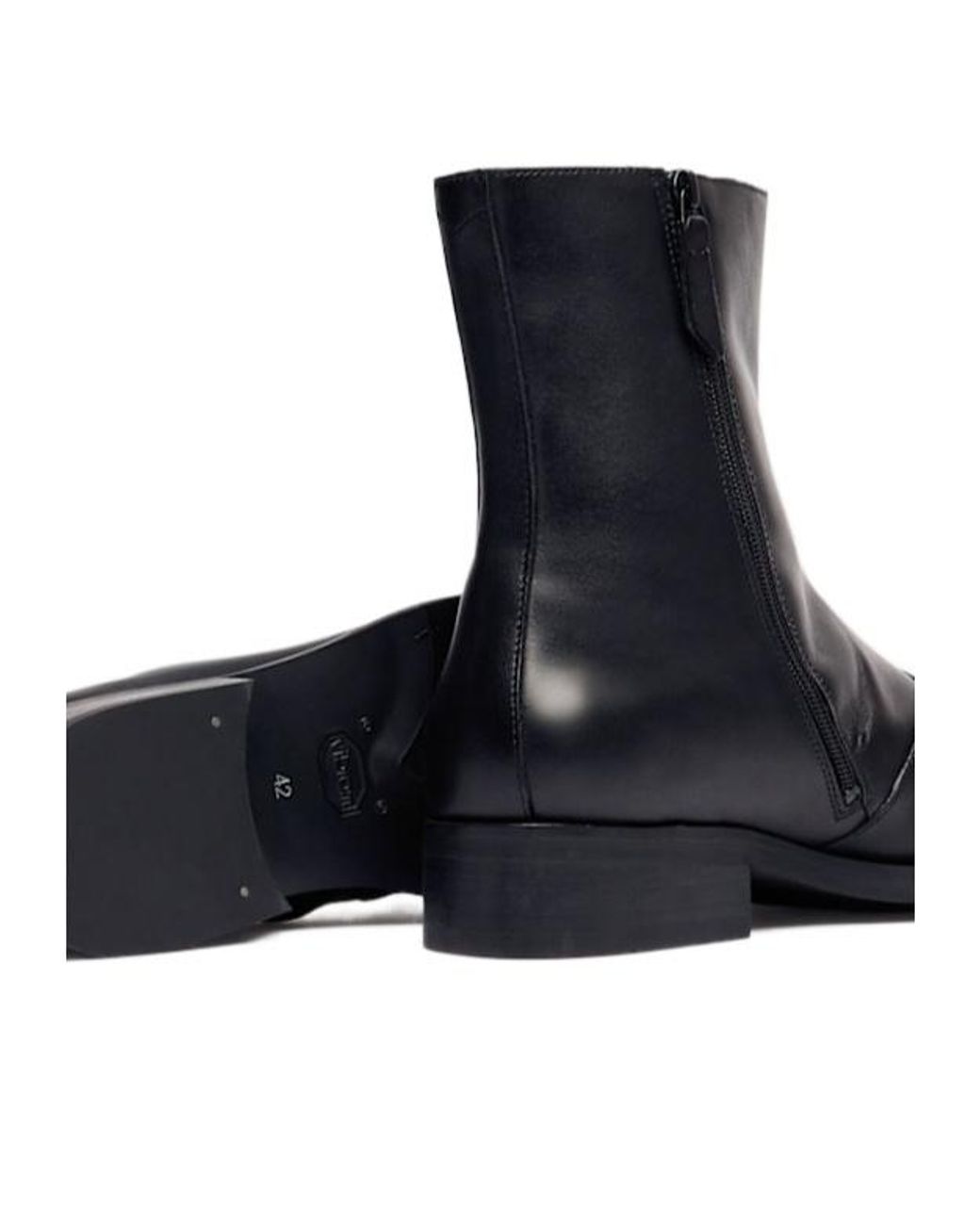 Our Legacy Black Midheel Roundtoe Ankle Boots for men
