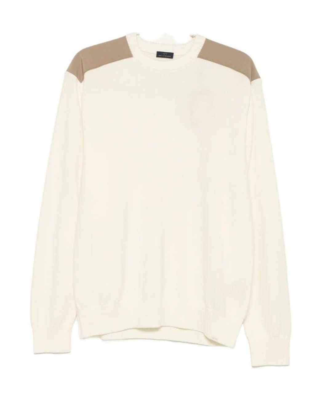 Paul & Shark Natural Contrast-Panel Crew-Neck Sweater for men