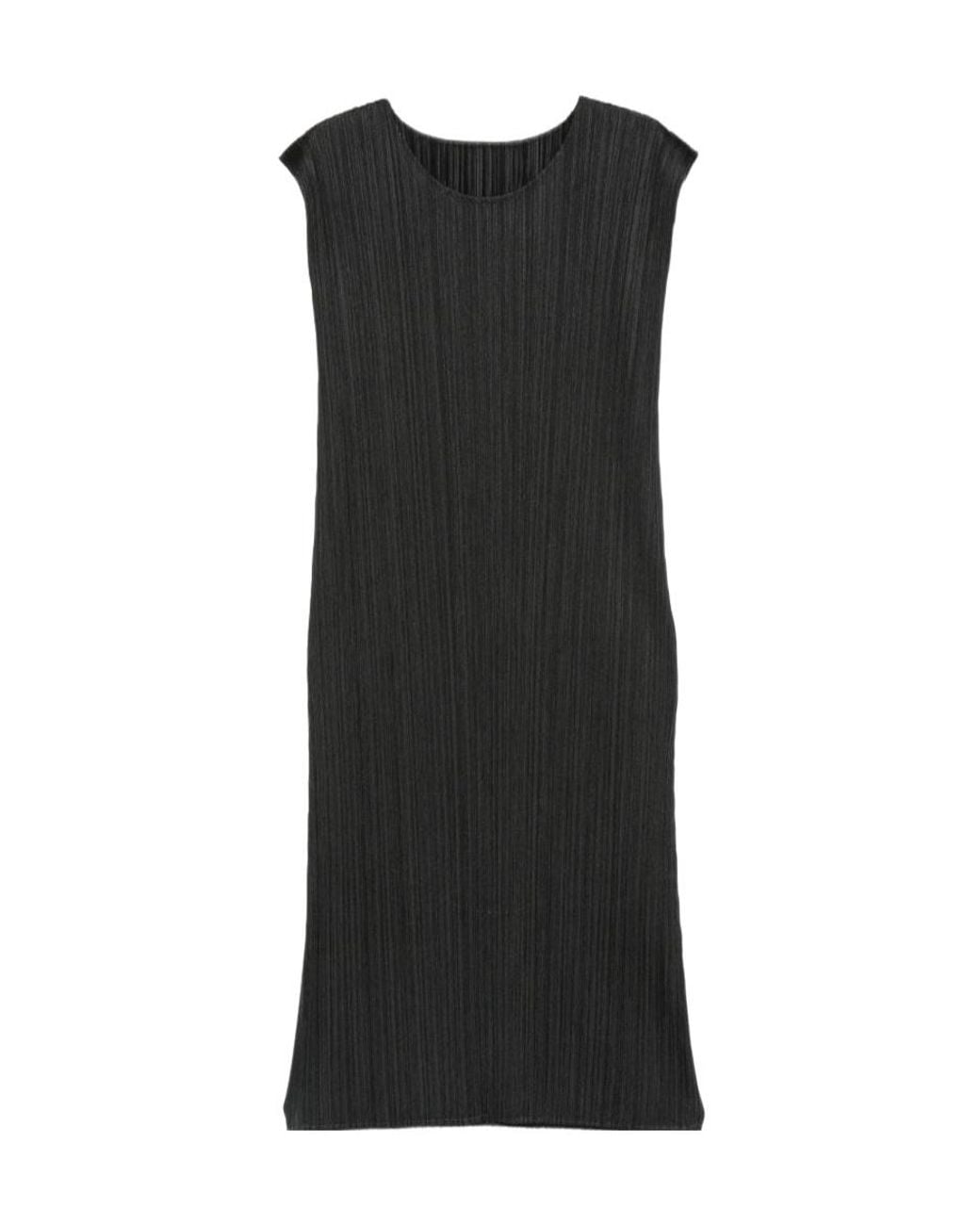 Pleats Please Issey Miyake Black Pleated Dress