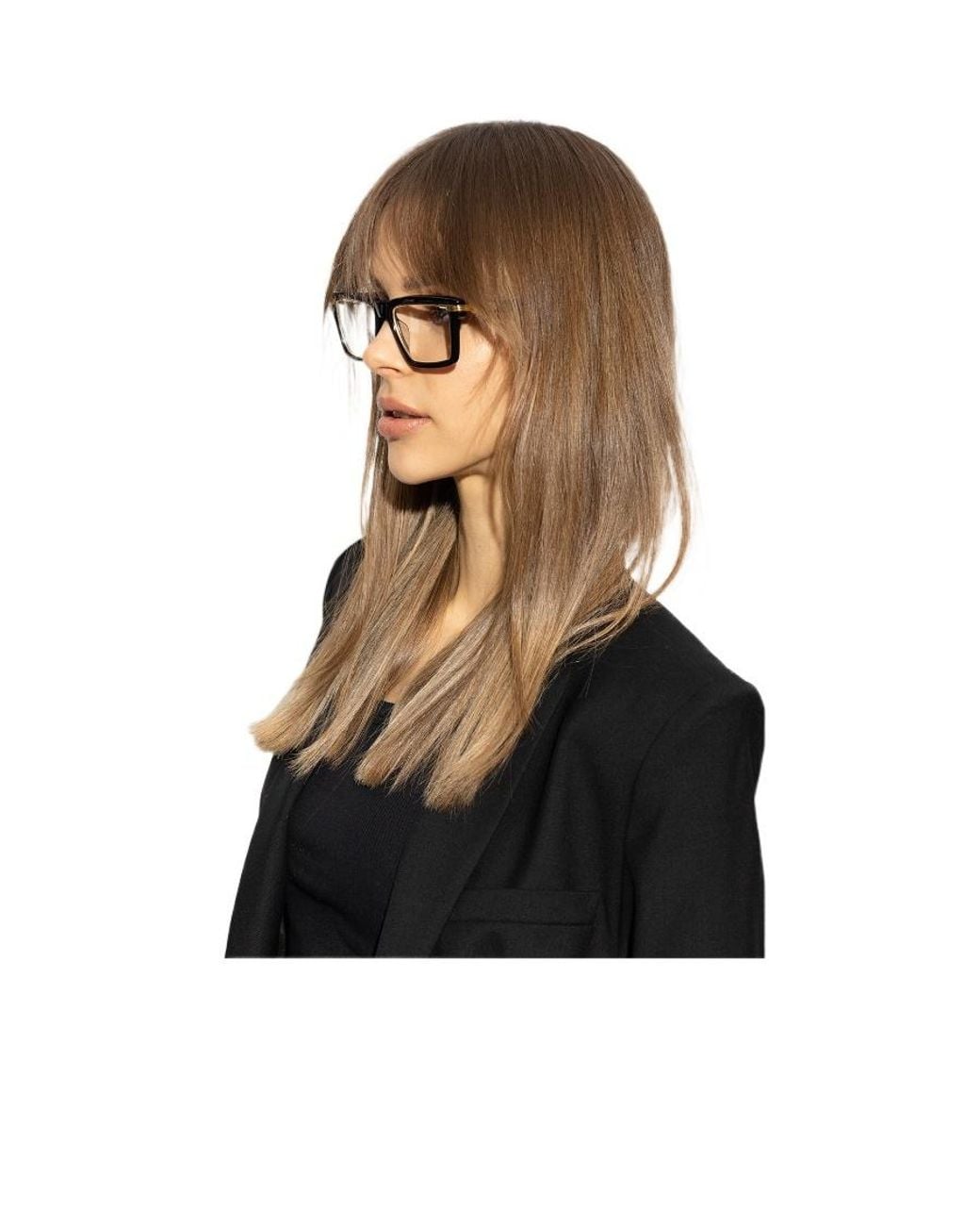 Balmain White Logo Optical Glasses for men