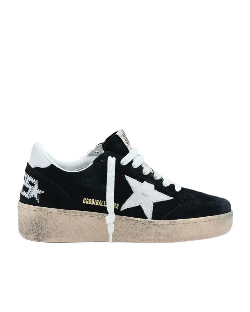 Golden Goose Deluxe Brand Black Star Patch Lace-Up Sneakers