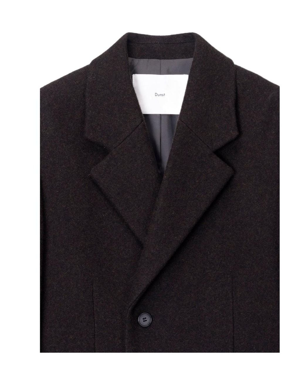 DUNST Black Boxy Tailored Coat for men