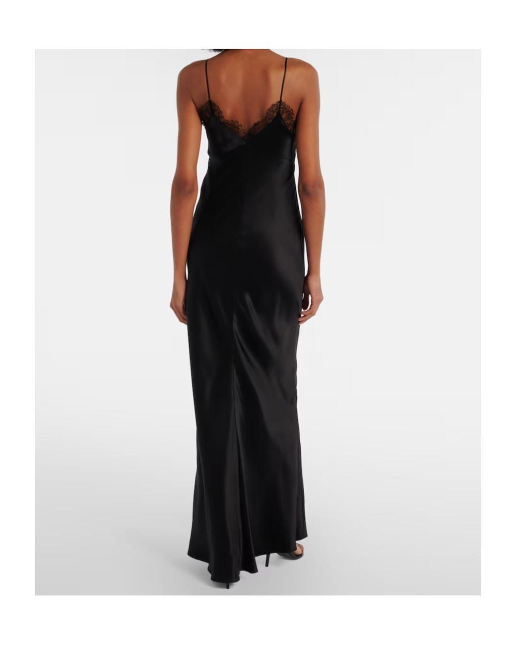 Nili Lotan Black Sylas Spaghetti Strap Dress