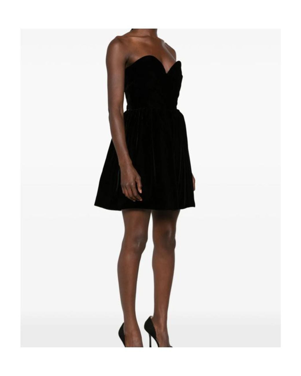 Saint Laurent Black Off-The-Shoulder Dress