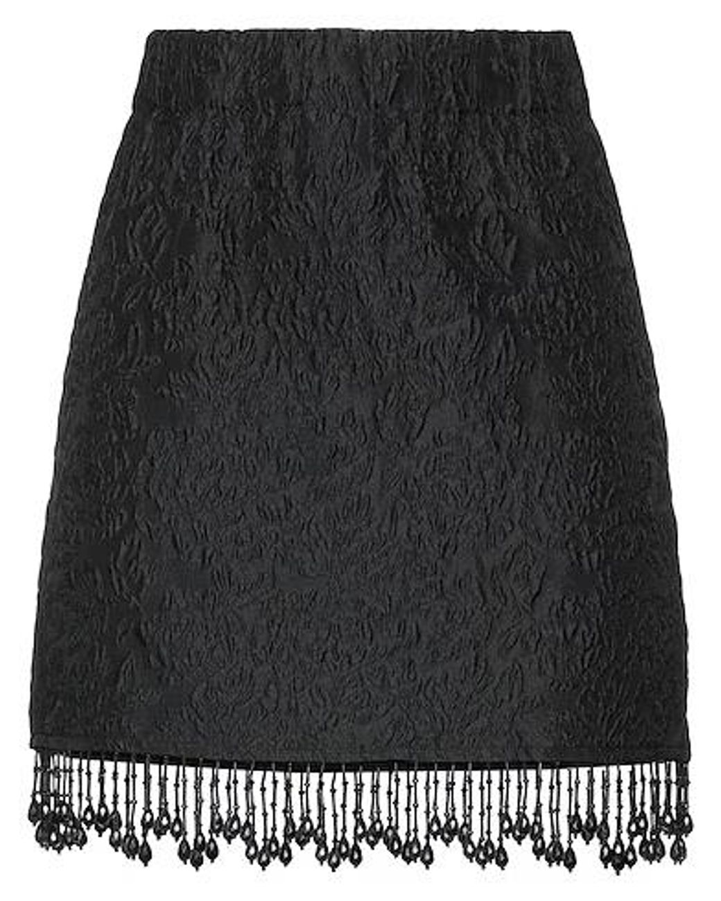 Ganni Black Solid Color Mesh Skirt