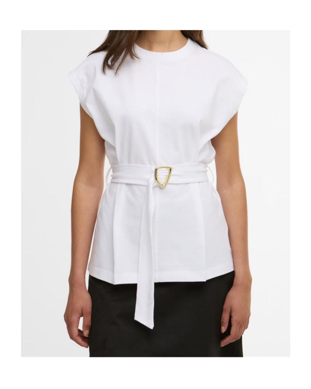 Barbour White Belted T-Shirt
