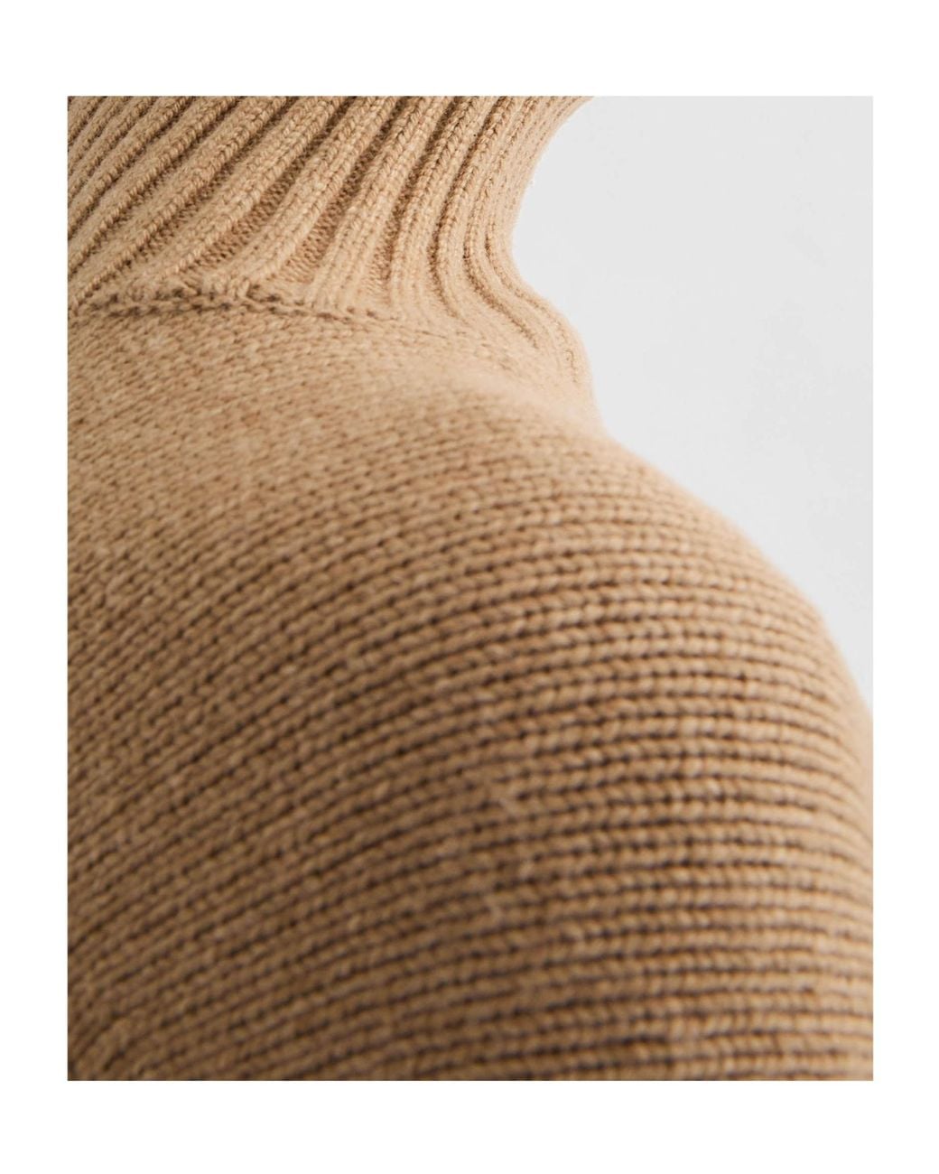 Jil Sander Natural Cashmere Blend High-Neck Sweater