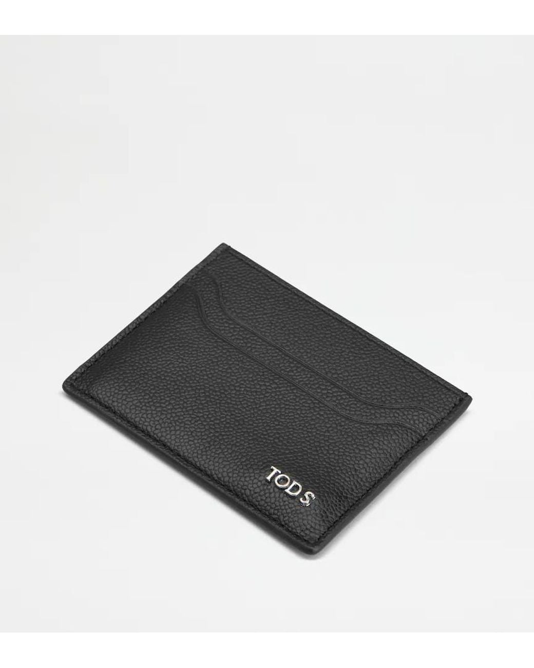 Tod's Black Grained Cardholder Wallet for men